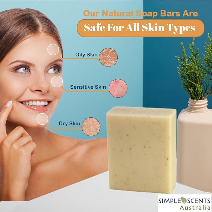 Simple Scents Australia Almond Scented Natural Soap Bars, 3.5oz Moisturizing - Image 5