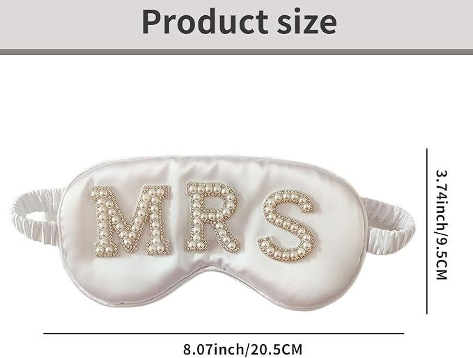 Bride Eye Mask, Pearl Bridal Shower Gifts to Adjust Night Sleep, Sleeping Maskes - Image 7