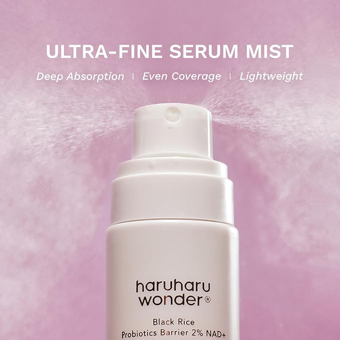 haruharu Wonder Black Rice Probiotics 2% NAD+ Serum Mist, Ultra-Fine Mist - Image 8