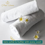 Pearl Linens Bath Towel Set of 12, Economy Cotton 20x40 Hotel Quality White - Image 8