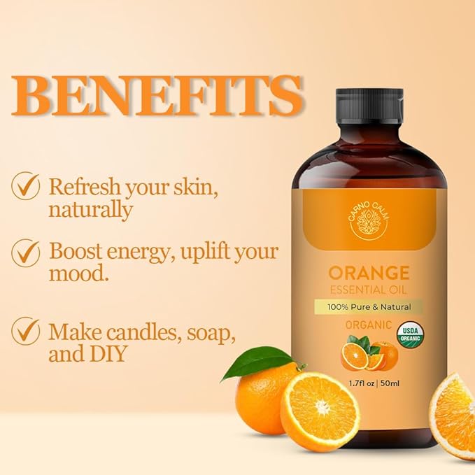 Organic Sweet Orange Essential Oil 50 Ml | USDA Certified Organic | Sweet - Image 3
