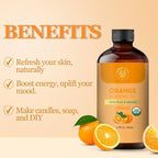 Organic Sweet Orange Essential Oil 50 Ml | USDA Certified Organic | Sweet - Image 3