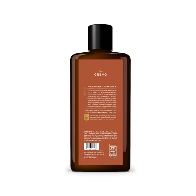 Cremo Body Wash Men, Notes of Red Currant, Ambergris and Moss, Rich-Lathering - Image 7