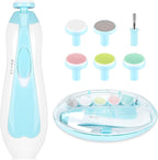 Electric Nail File Drill for Baby No Sharp Claws Hurt, 6 in 1 Safety Cutter by Qunlionslife