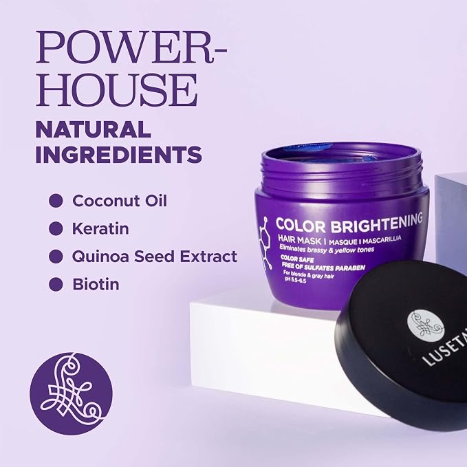 Luseta Purple Hair Mask 16.9 Oz, Deep Conditioner - Image 4