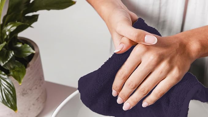 Avalon Towels Cotton Washcloths 24-Pack – 12 x 12 Inch Plum Super Soft & - Image 3