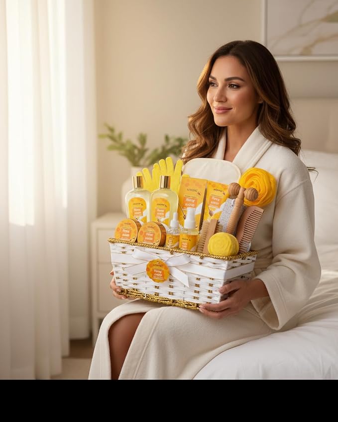 17-Piece Mothers Day Gifts for Women & Men, Almond Luxury Spa Gift Set Bath and - Image 5