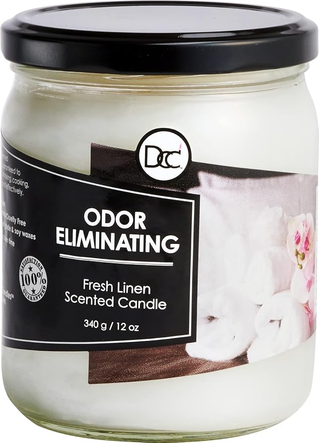 Fresh Linen Odor Eliminating Highly Fragranced Candle by DiannesCustomCandles