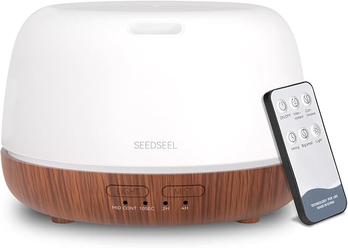 SEEDSEEL 300ML Essential Oil Diffuser, Mini Aromatherapy Diffuser by SEEDSEEL