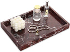Marble Bathroom Vanity Tray, Natural Luxury Vanity Home Kitchen Bathroom Table by HESHIBI