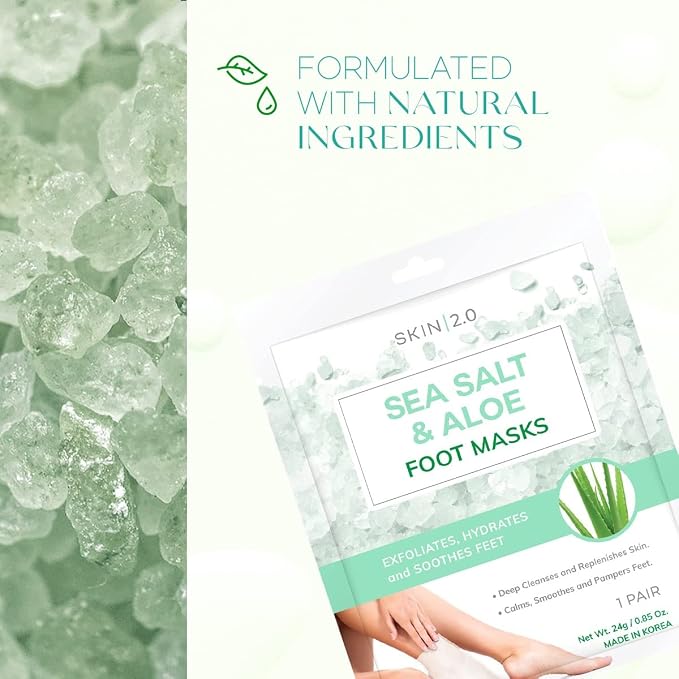 Skin 2.0 Sea Salt & Aloe Foot Masks - Image 6