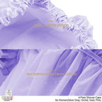 Shower Cap for Women Reusable Extra Large Shower Caps for Men Satin Double - Image 4