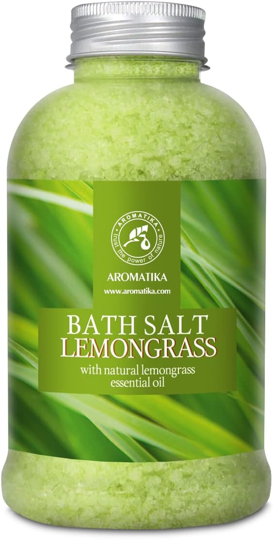 Bath Salts w/Natural Essential Lemongrass Oil 21.16 oz by Aromatika