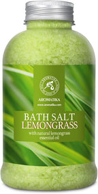 Bath Salts w/Natural Essential Lemongrass Oil 21.16 oz by Aromatika
