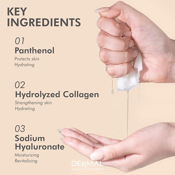 DERMAL Korean Collagen Face Mask 32 Combo Pack A+B Set – Hydrating & Soothing - Image 6