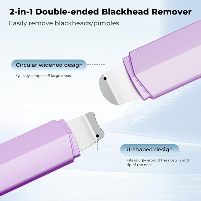 Blackhead Remover Tool Face Scrubber: PETYDOOT Double-Headed Face Spatula Skin - Image 3