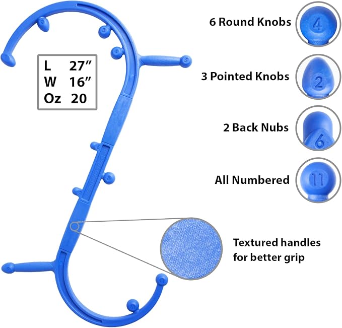 Body Back Buddy Elite Trigger Point Massage Tool, Neck and Back Massager - Image 7