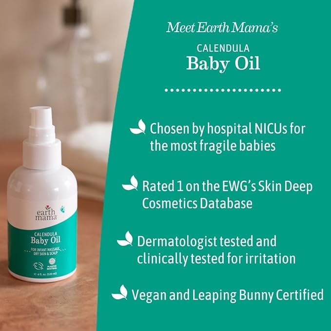 Earth Mama Calendula Baby Oil | Massage Oil - Image 5