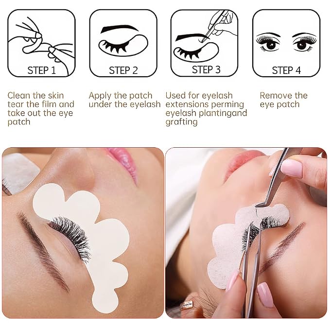 myaokue-up 50 Pairs Eye Gel Pads, Lint Free Under Eye Patches - Image 3