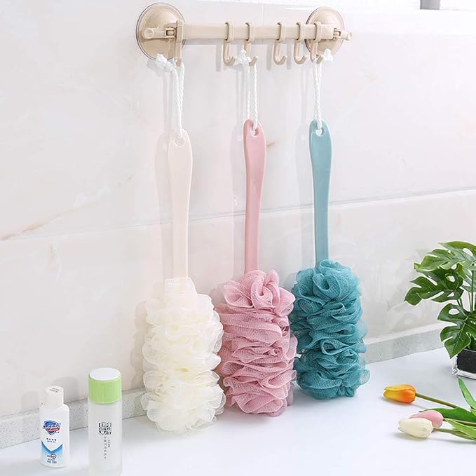 Back Scrubber for Shower, Loofah Long Handle Bath Body Brush, Soft Nylon Mesh - Image 9