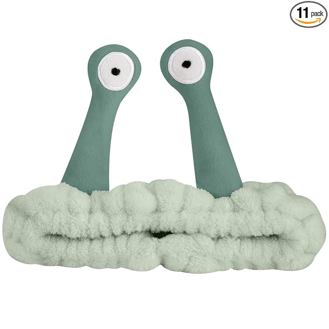 Jowmoy Cute Light green Snail Headband, Wash Face by Jowmoy