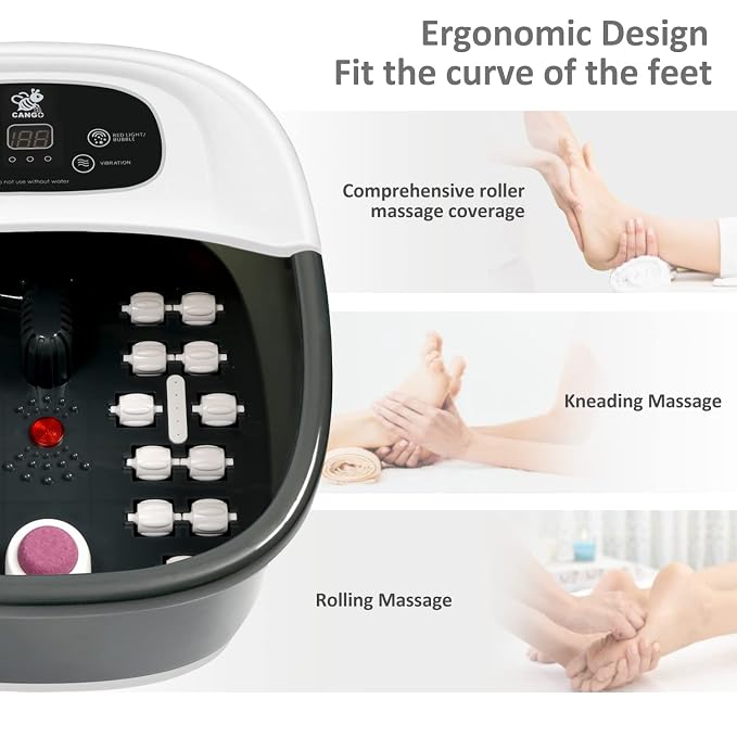 Foot Spa Bath Massager with Heat Bubbles and Vibration Massage and Jets - Image 6