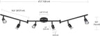 Globe Electric 59693 6-Light Foldable Track Lighting Kit, Matte Black Finish - Image 9