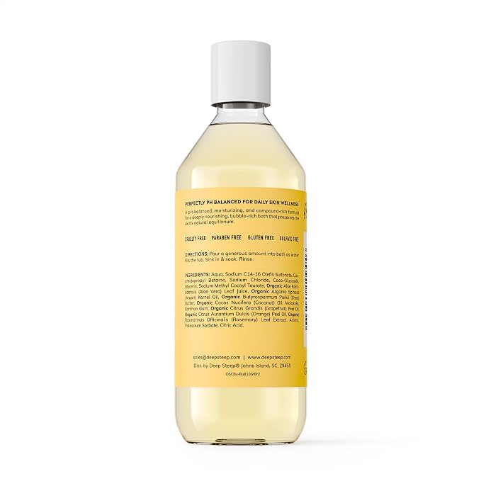 Deep Steep Bubble Bath, Grapefruit Bergamot, 10 oz – Soothing Soak - Image 2