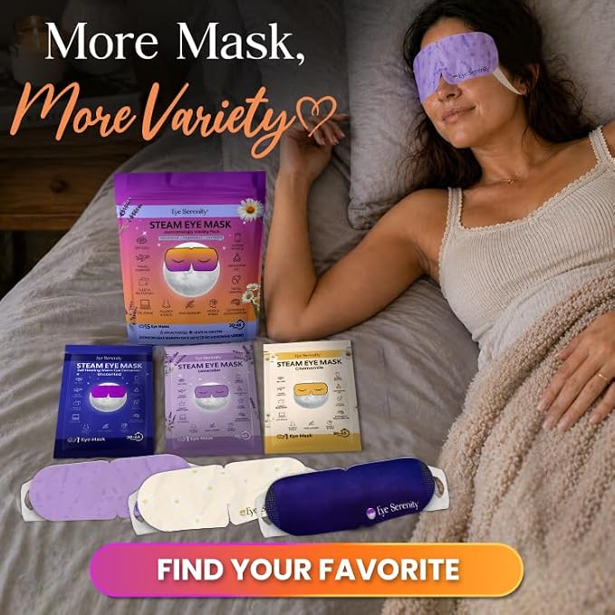 Eye Serenity Steam Eye Mask, Heated Eye Mask, Self Heating Warm Compress - Image 3
