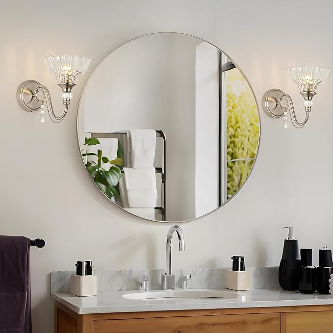 1 Piece Brushed Nickel Finish Wall Sconce, 1-Light Modern Wall Sconce - Image 8
