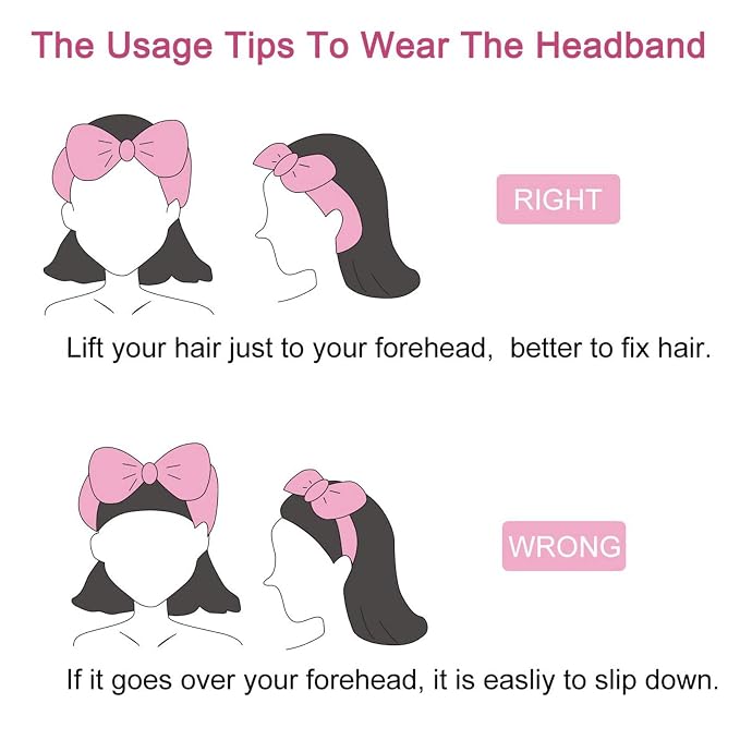 Casoty 6 Pcs Hairband, Soft Coral Fleece Spa Headbands, Bow Headband - Image 8