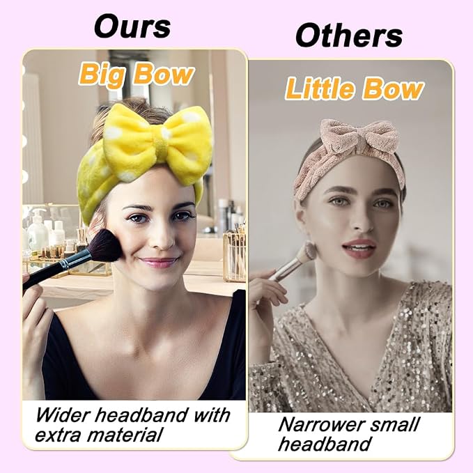 Shintop Sweet Super Soft Caroset Polka Dots Wash Cosmetic Headband Hairlace - Image 2