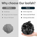 BCKENEY Bath Loofah Shower Sponge Body Back Scrubber Soft Mesh Shower Puffs - Image 3