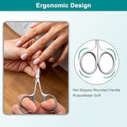 Lermende Cuticle Scissors Extra Fine Curved, Portable Stainless Steel Manicure - Image 4