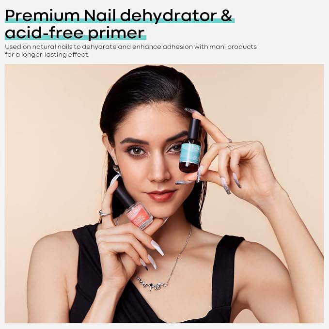 modelones 15 ml Nail Dehydrator and Primer, Acid Free Base Coat Natural Prep - Image 5