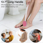 2Pcs Foot File Callus Remover 13.7" Long Handle, 2-in-1 Foot Scrubber - Image 4