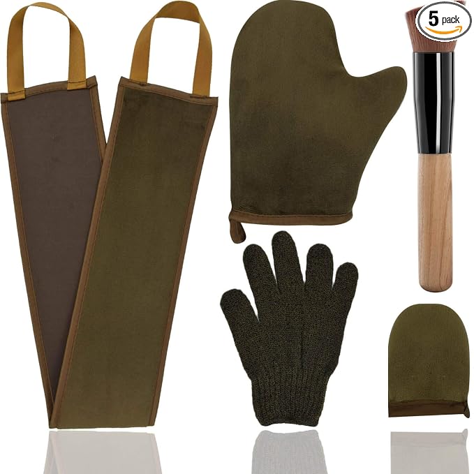 5-Piece Self Tanning Mitt Set by TSAIYI