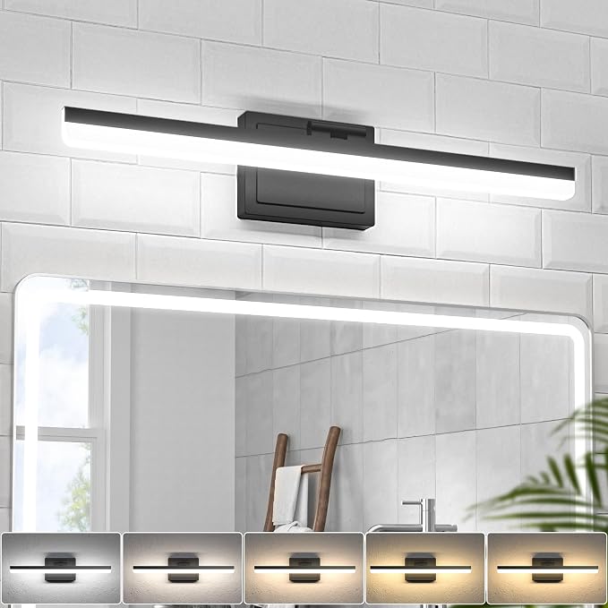 VOLISUN Modern Bathroom Vanity Light 24 inch, 24W Dimmable 5CCT Led Bathroom by VOLISUN