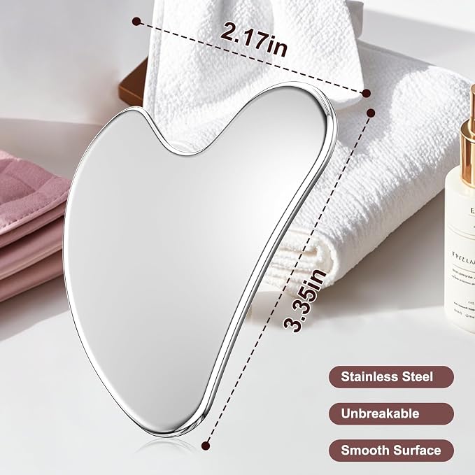 Stainless Steel Gua Sha Facial Tools, Upgrade Metal Gua-sha, Guasha Tool - Image 4