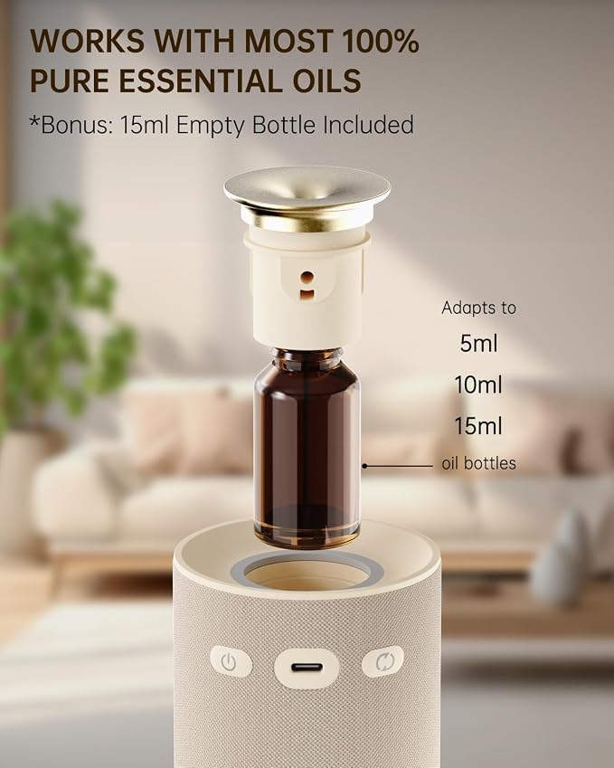 Waterless Essential Oil Diffuser, Portable Car Aromatherapy Diffuser, - Image 6