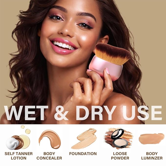 Extra Large Body Makeup Brush For Self Tanner, Leg Makeup &Bronzer Blend - Image 4