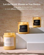 M&SENSE Lemon Vanilla Scented Candles, 19.4oz Organic Soy Wax, 110 Hours Long - Image 6