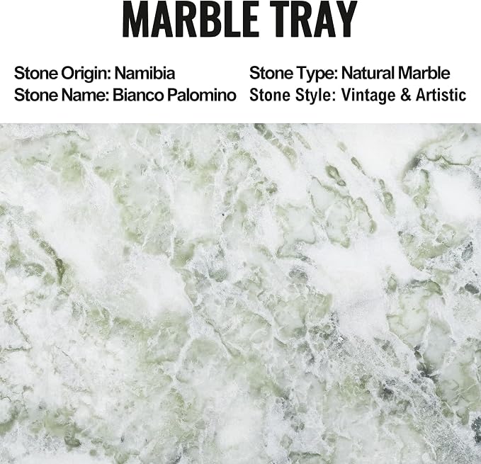 Koville African Natural Marble Tray, Catchall Tray - Image 3