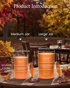 M&SENSE Cinnamon Pumpkin Scented Candles Christmas Decor, Natural Non Toxic - Image 5