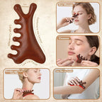 ProSuites 3 Pack Scalp Massager Hair Growth, Wooden Gua Sha Head Massage Tool - Image 5