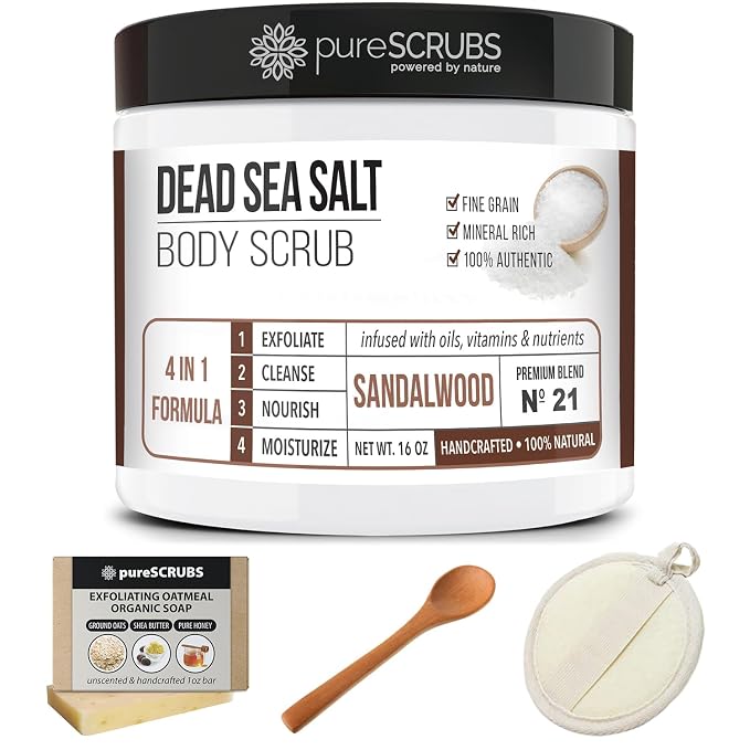 pureSCRUBS Premium Sandalwood Body Scrub Set - Image 8