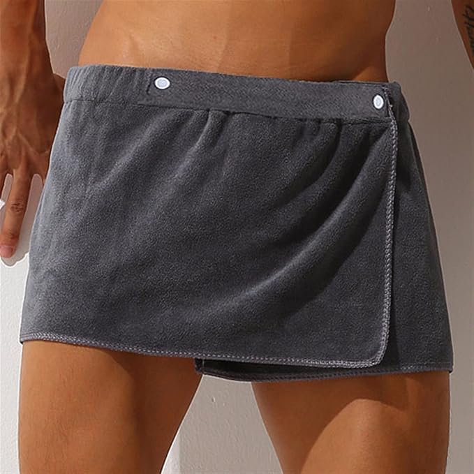 Men Soft Wearable Bath Towel Short Pants Soft Mircofiber Swimming Beach Towel - Image 4