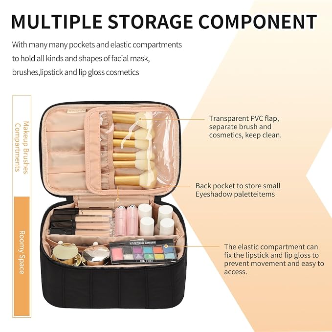OCHEAL Black Makeup Bag - Image 3