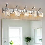 Modern Bathroom Vanity Light, 5-Light Chrome Wall Sconce by FDPBY