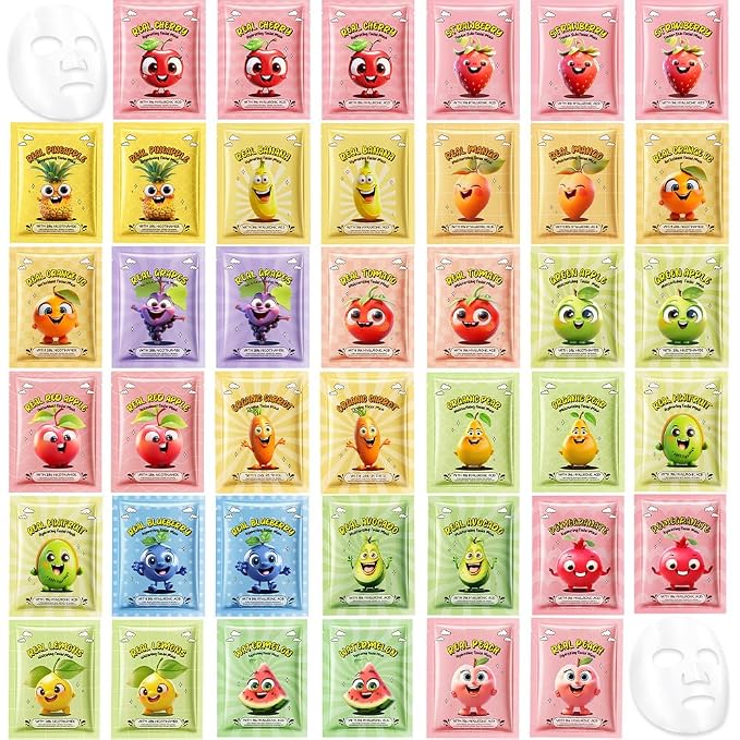 Kaely 40 Pack Bulk Face Masks for Kids, Kids Face Mask Spa Day Kit Supplies by KaelyCosmetics
